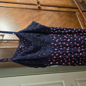 Navy Tank Top with Strawberries